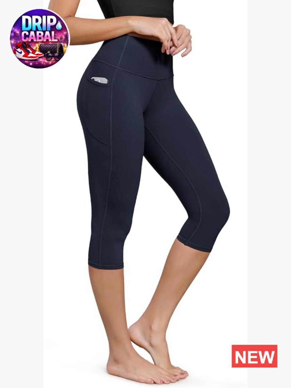 Buttery Soft High Waist Yoga Capris with Pockets, 19" Inseam